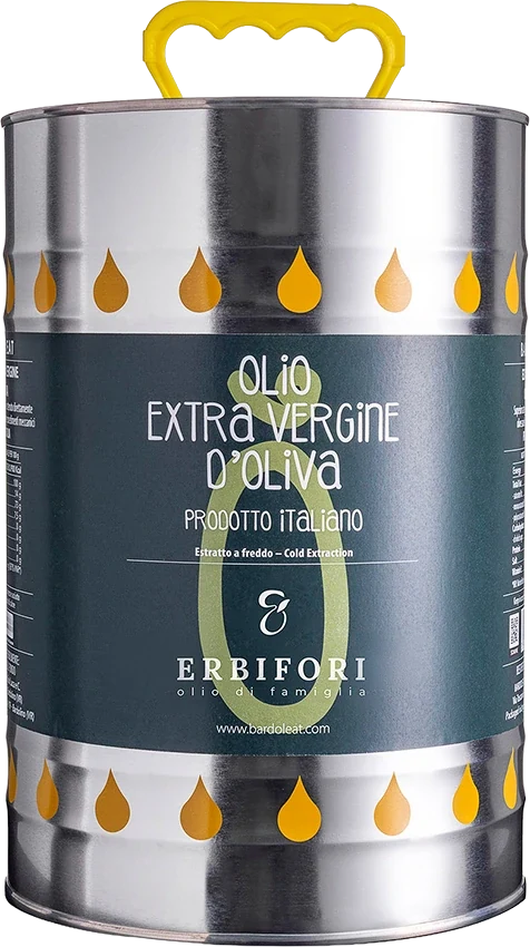 Latta da 5 litri di olio extravergine Erbifori